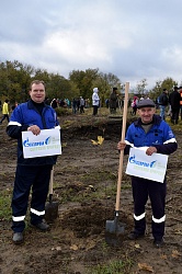Сотрудники «Александровскрайгаз» высадили более 100 деревьев к 240-летию села Александровское